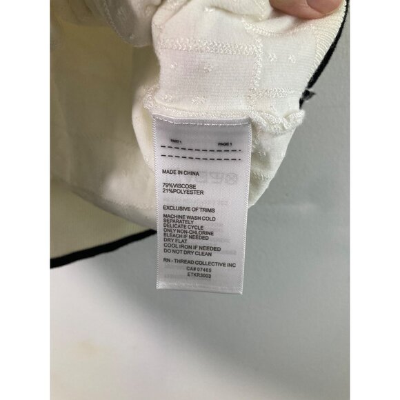 Womens Ellen Tracy Cropped Cardigan Pearl Gold Buttons Cream‎ Black M NWOT - Picture 8 of 9